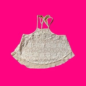 Pink summer Hollister tank with fun straps